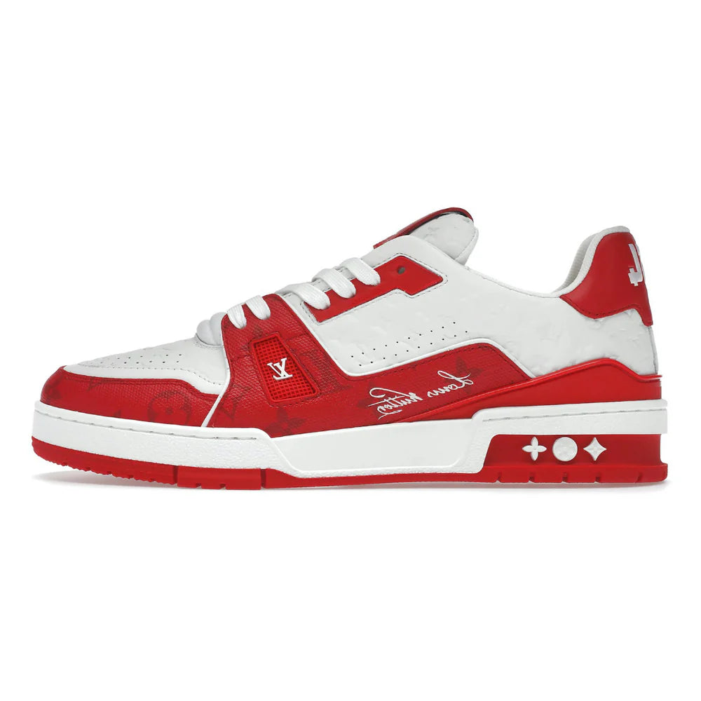 LV MONOGRAM RED TRAINER