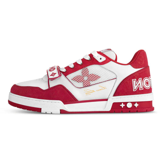 LV MONOGRAM RED DENIM TRAINER