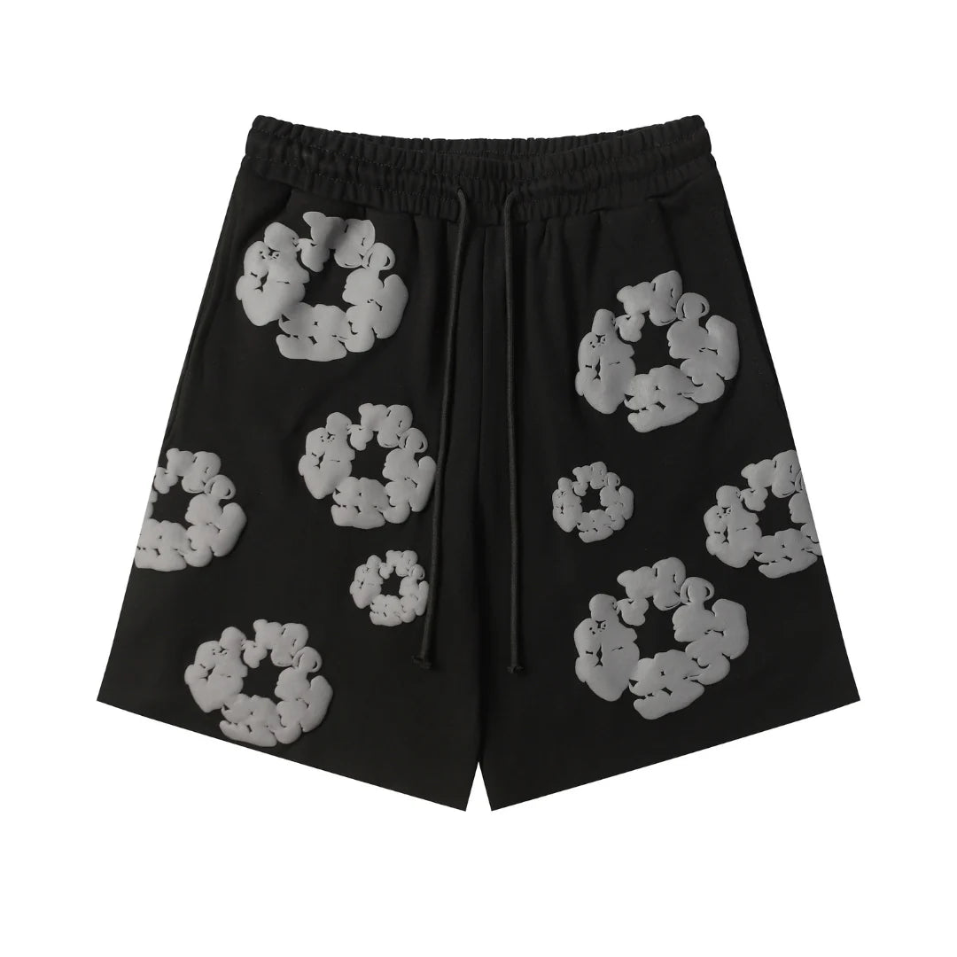 DENIM TEARS BLACK GREY SHORT SET