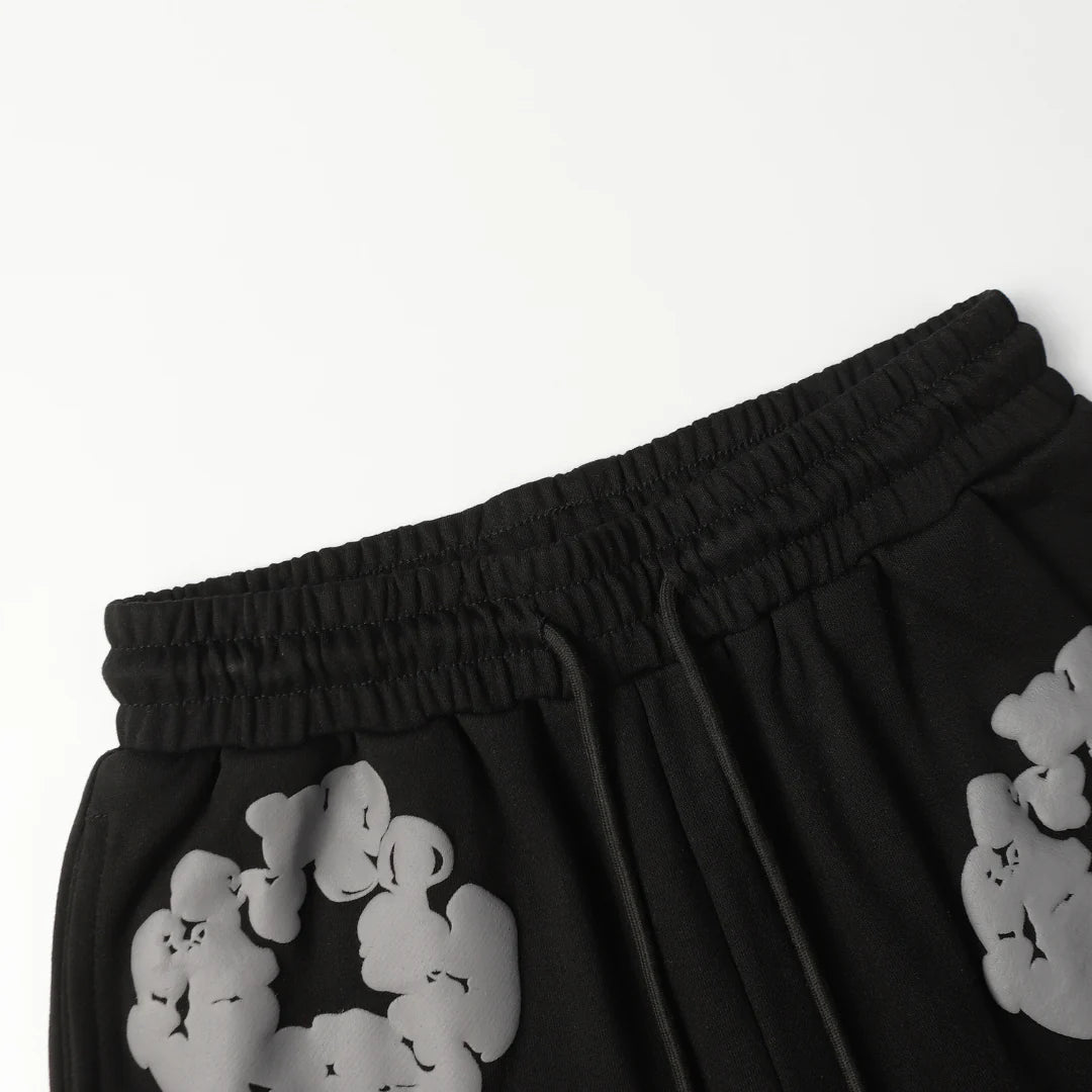 DENIM TEARS BLACK GREY SHORT SET