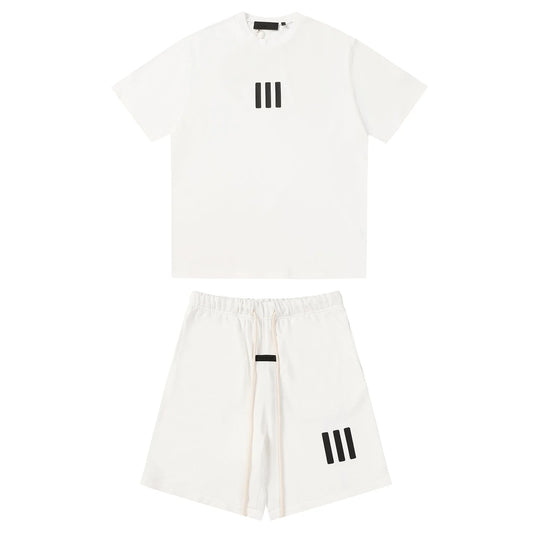 ESSENTIALS WHITE SHORT SET