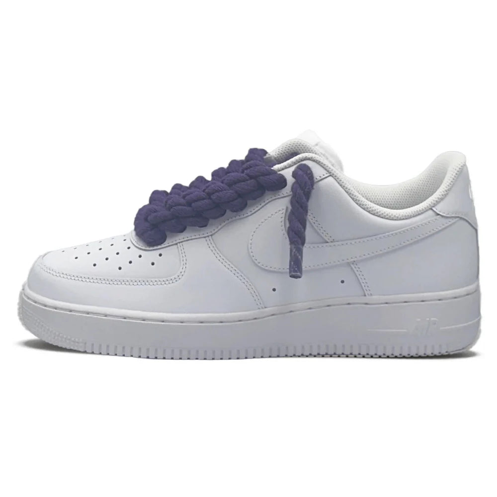 AF1 WHITE - PURPLE ROPE LACES