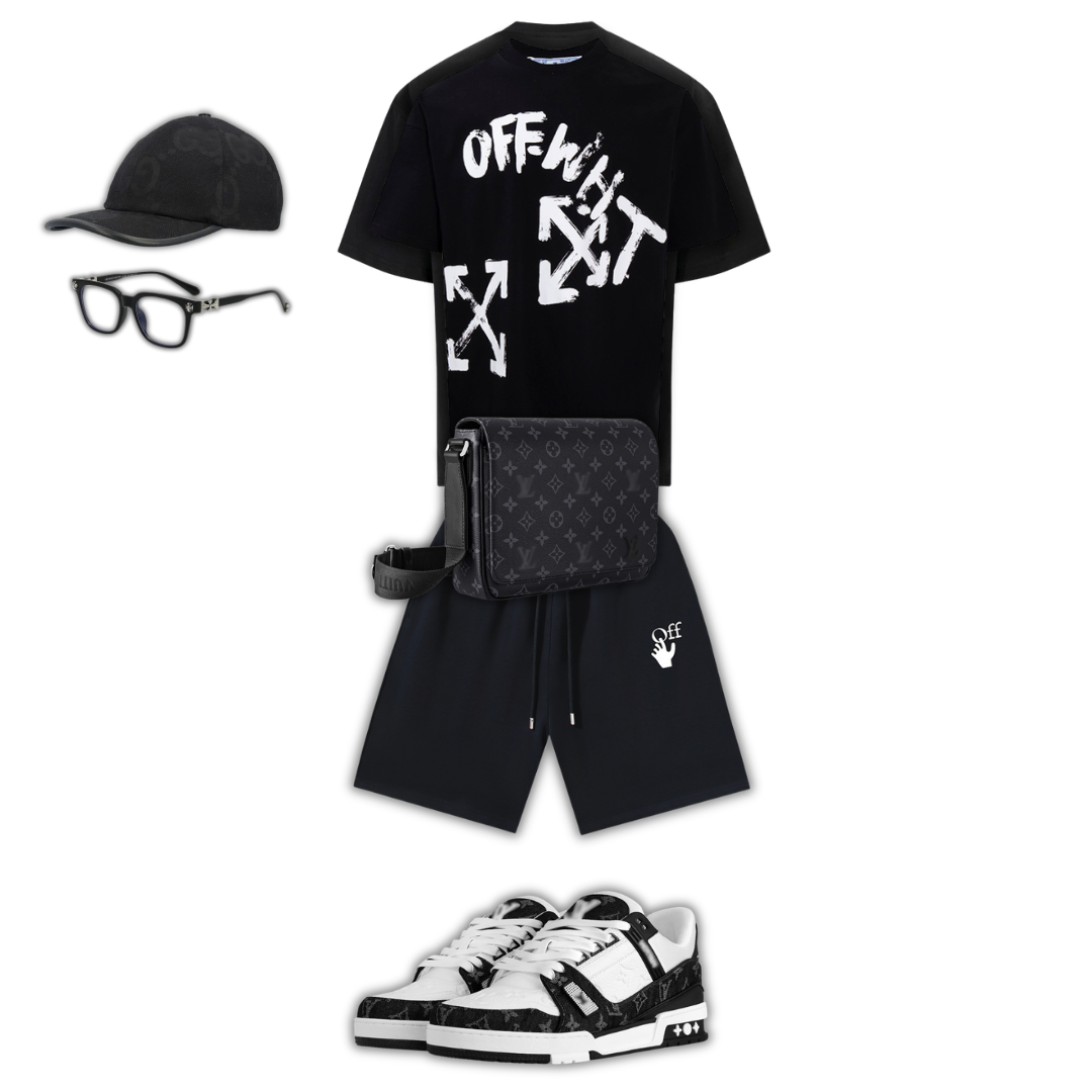 OUTFIT BB + BOLSO + GORRA + GAFAS + ZAPATILLAS