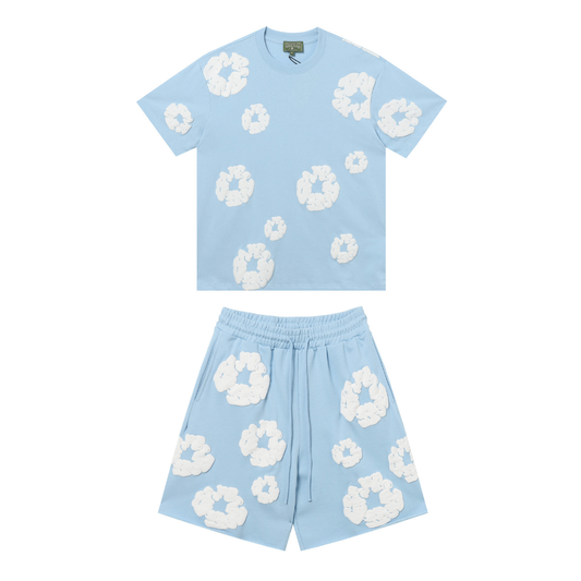 DENIM TEARS SKY BLUE SHORT SET
