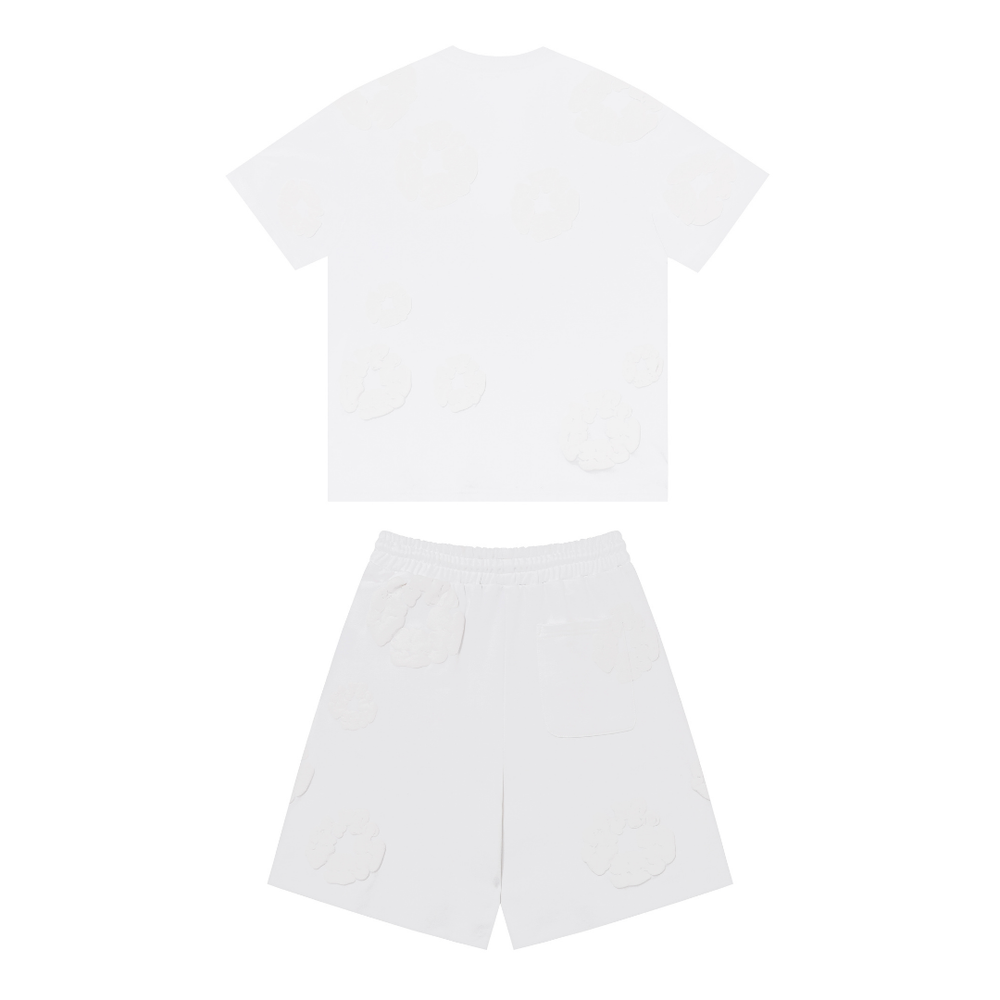 DENIM TEARS TRIPLE WHITE SHORT SET
