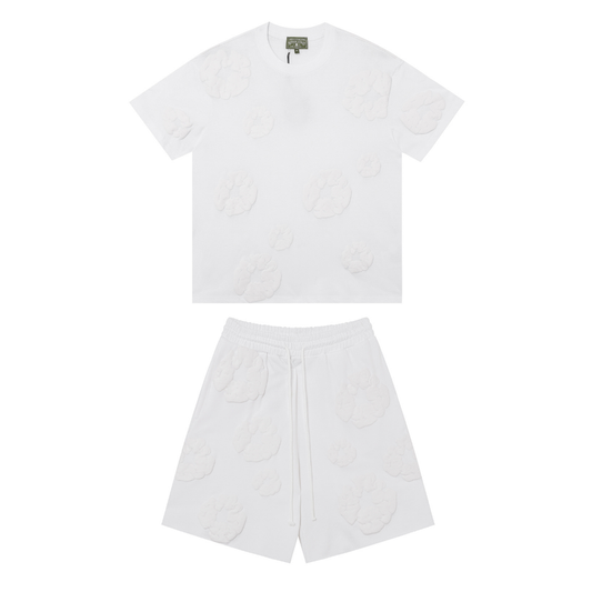 DENIM TEARS TRIPLE WHITE SHORT SET