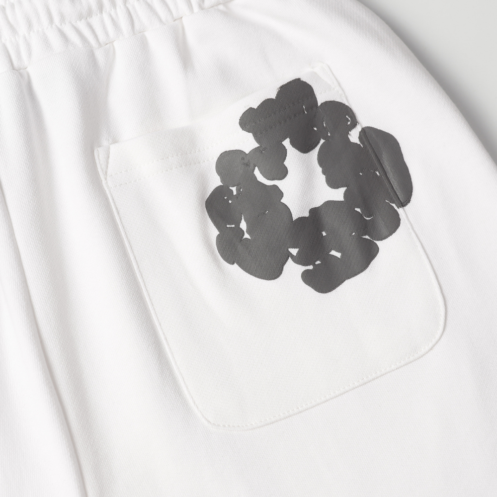 DENIM TEARS WHITE GREY SHORT SET