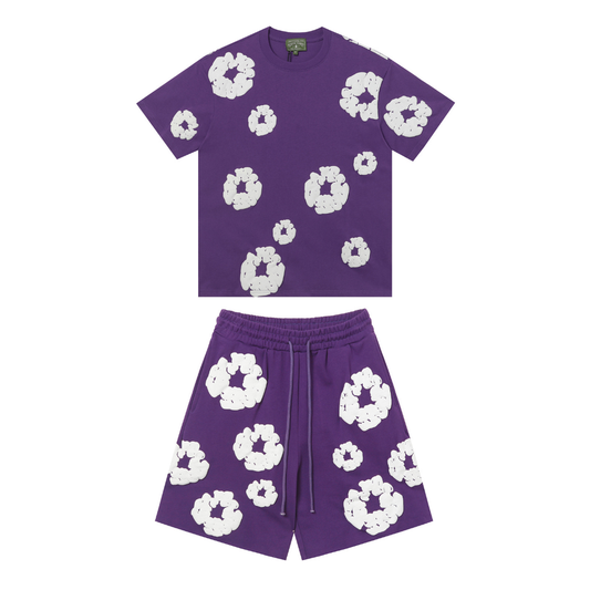 DENIM TEARS PURPLE SHORT SET