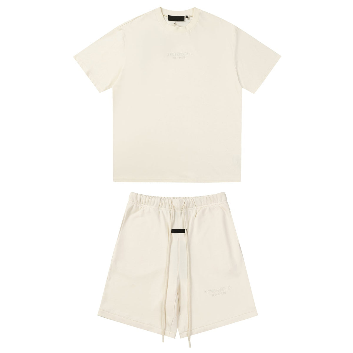 ESSENTIALS BEIGE SHORT SET