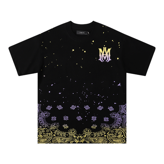 AMR BANDANA BLEACH PAINT SPLATTER T-SHIRT