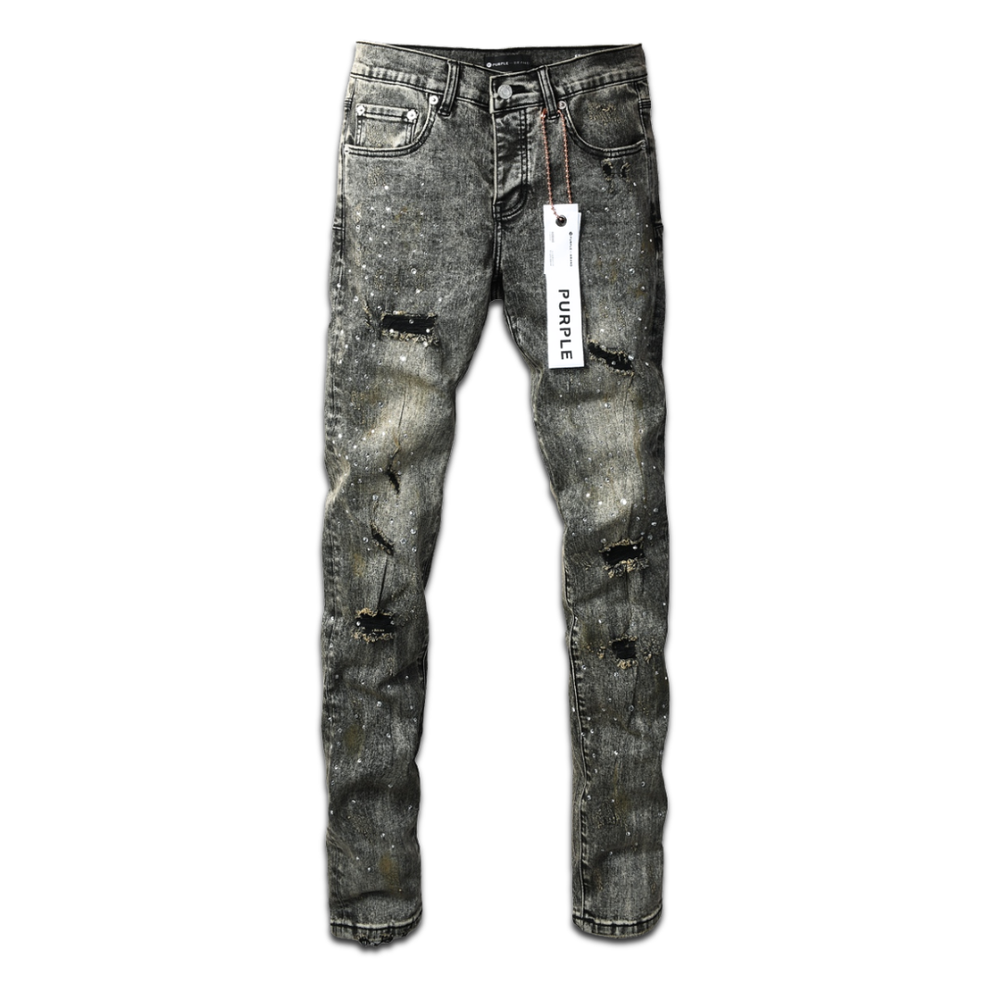 PURPLE DIAMONDS GREY JEANS
