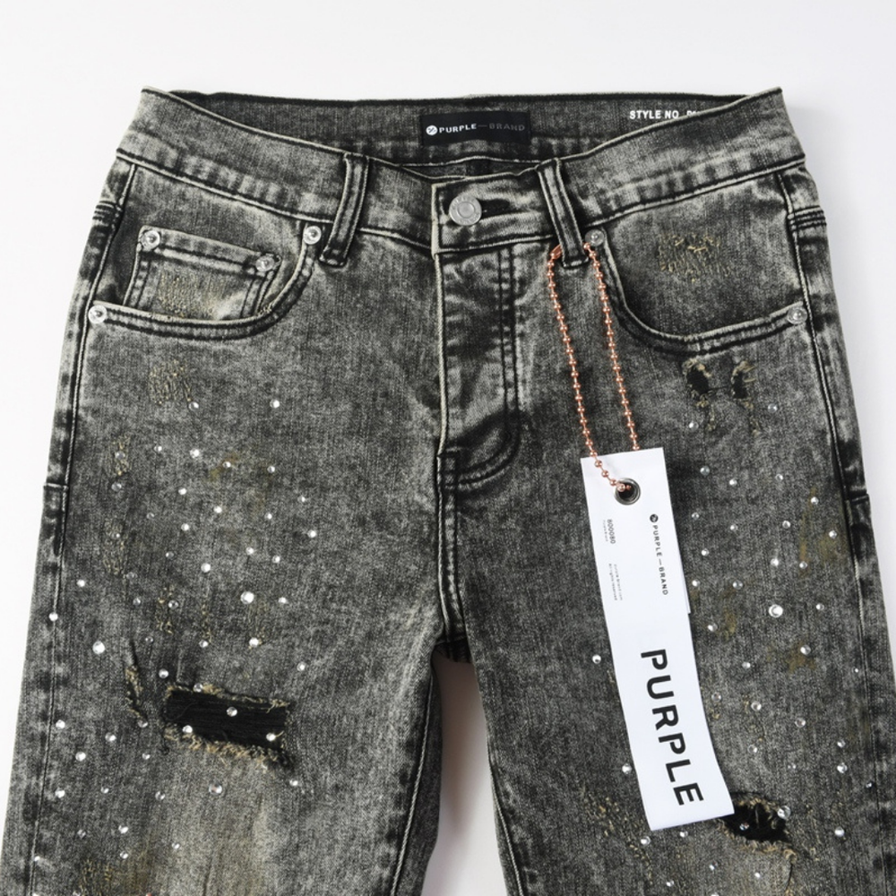 PURPLE DIAMONDS GREY JEANS