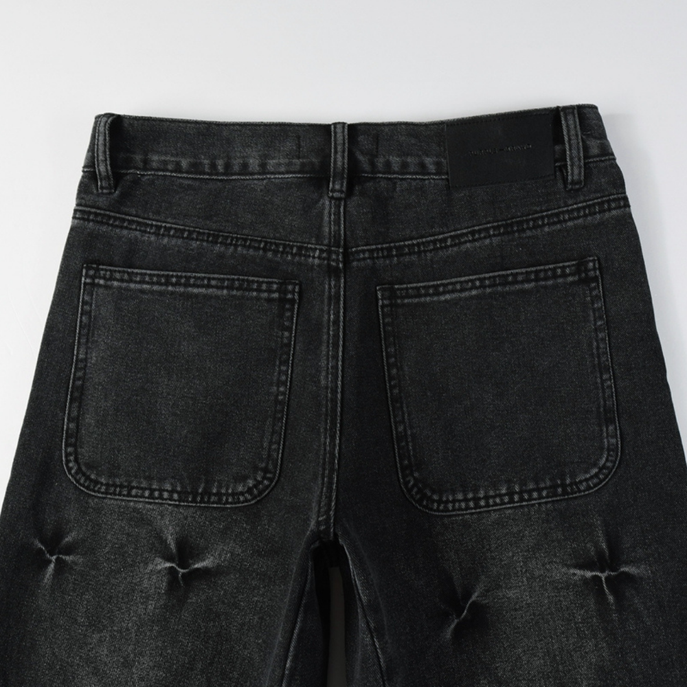 PURPLE FLARED BLACK JEANS