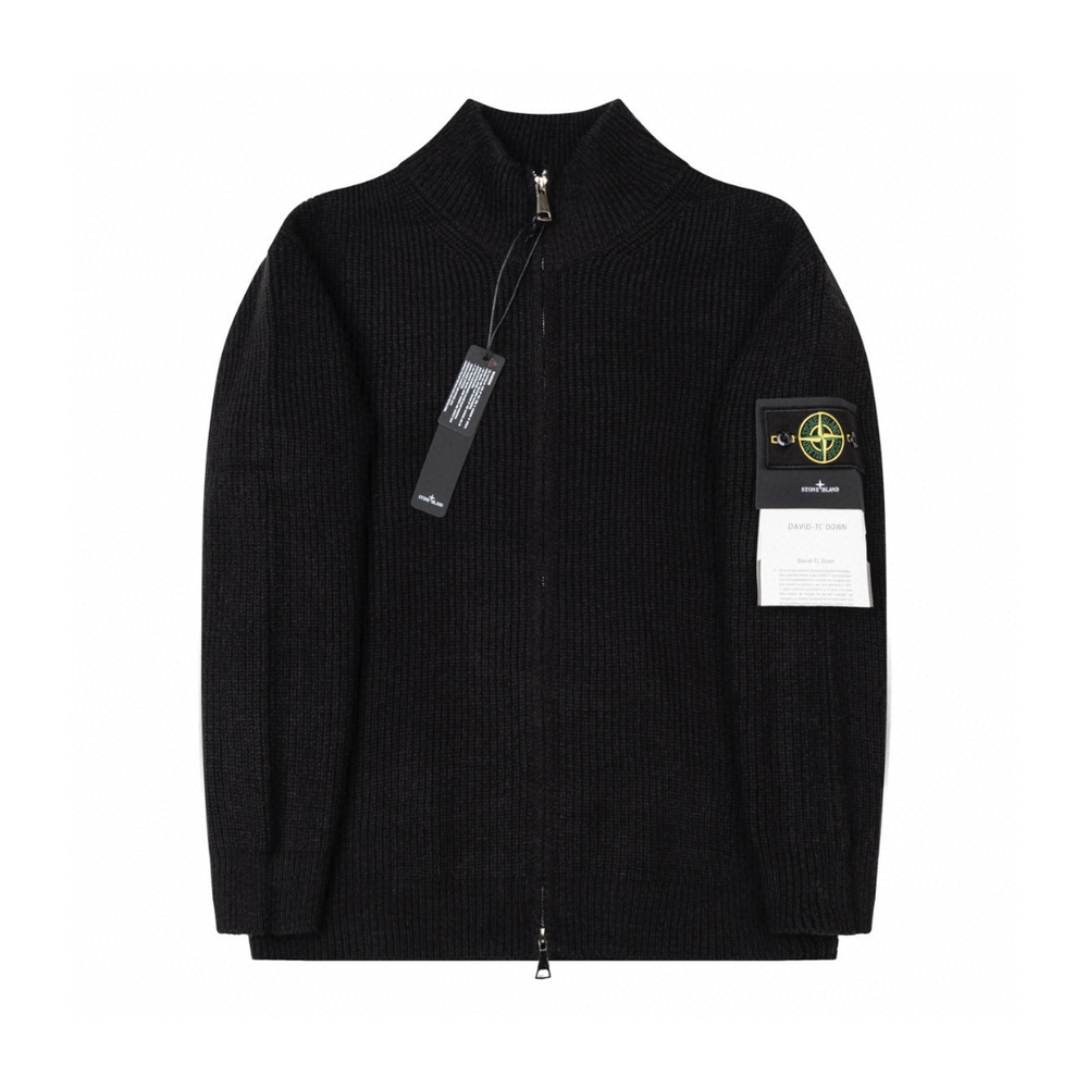 STONE FULL ZIP SWEATER