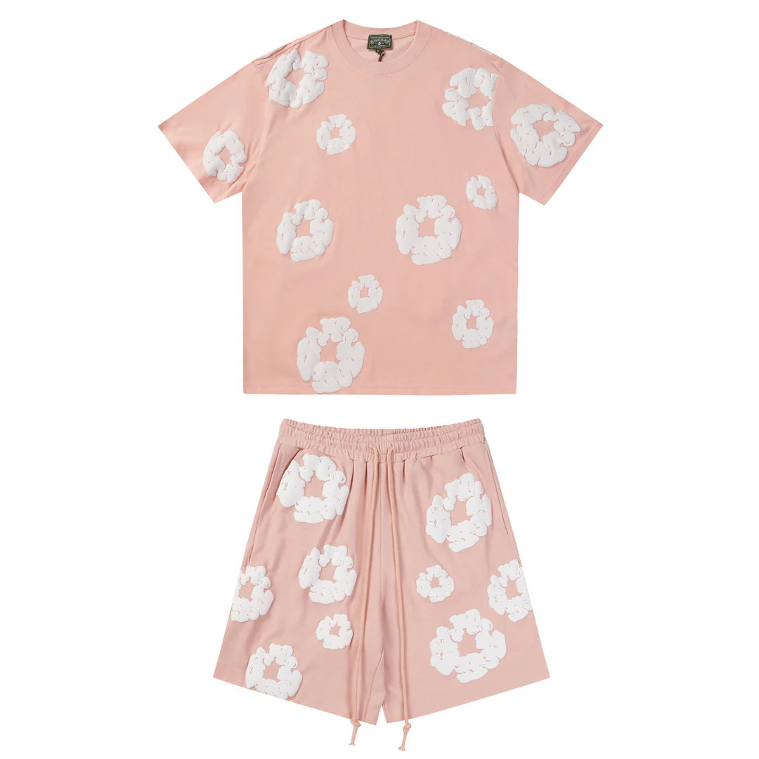 DENIM TEARS PINK SHORT SET