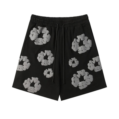 DENIM TEARS BLACK GREY SHORT SET