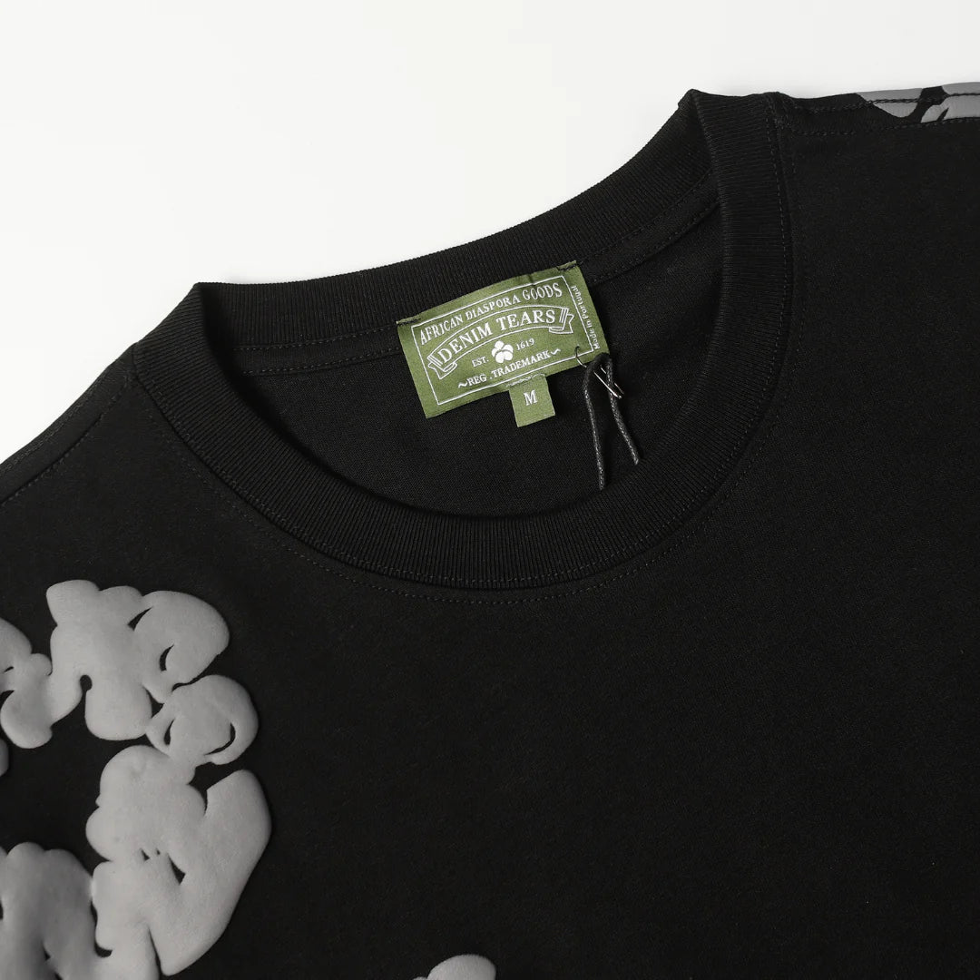 DENIM TEARS BLACK GREY SHORT SET