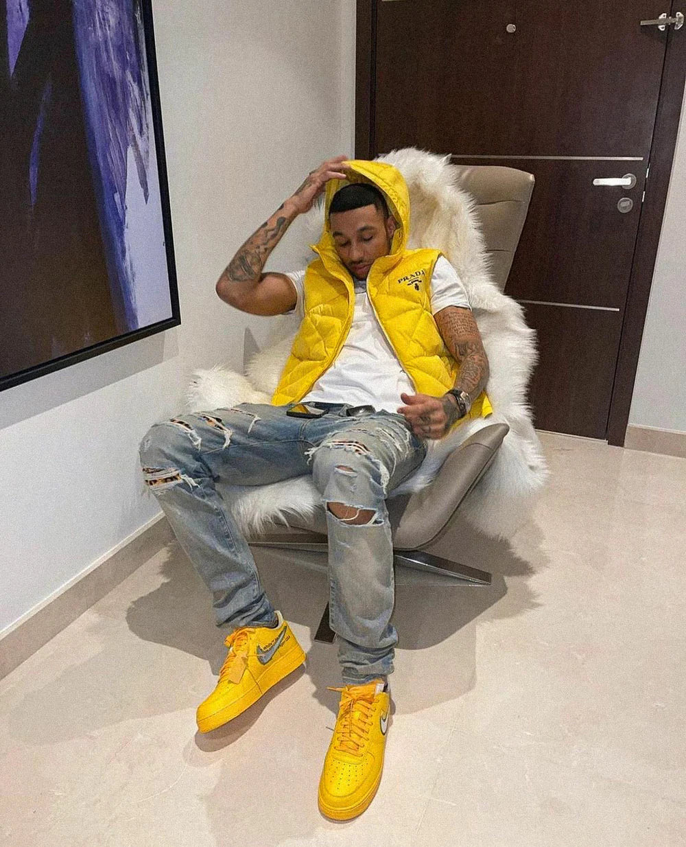 AF1 X OFF UNIVERSITY GOLD