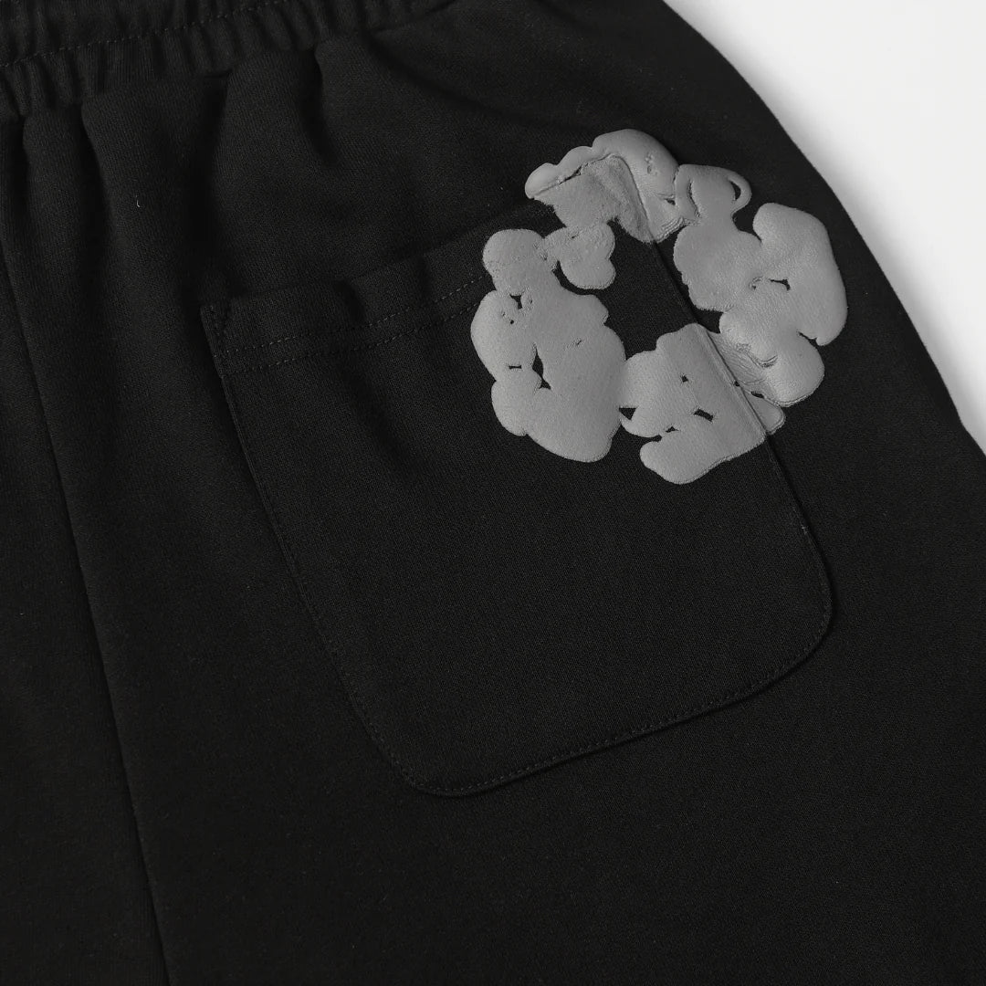 DENIM TEARS BLACK GREY SHORT SET