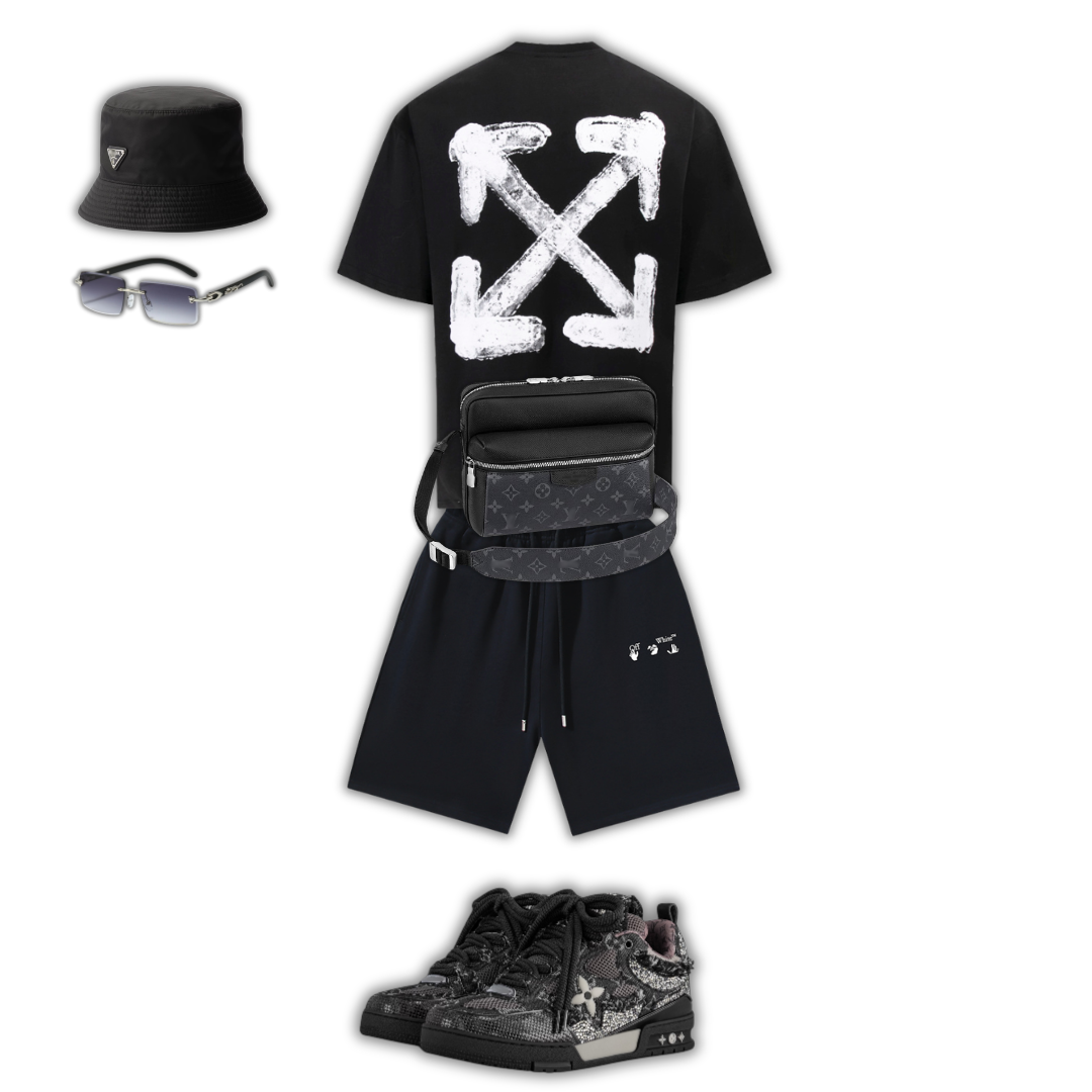 OUTFIT BB + BOLSO + GORRA + GAFAS + ZAPATILLAS