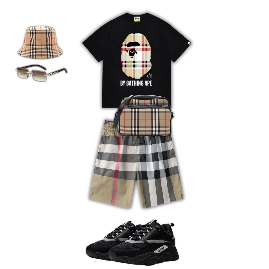 OUTFIT BB + BOLSO + GORRA + GAFAS + ZAPATILLAS