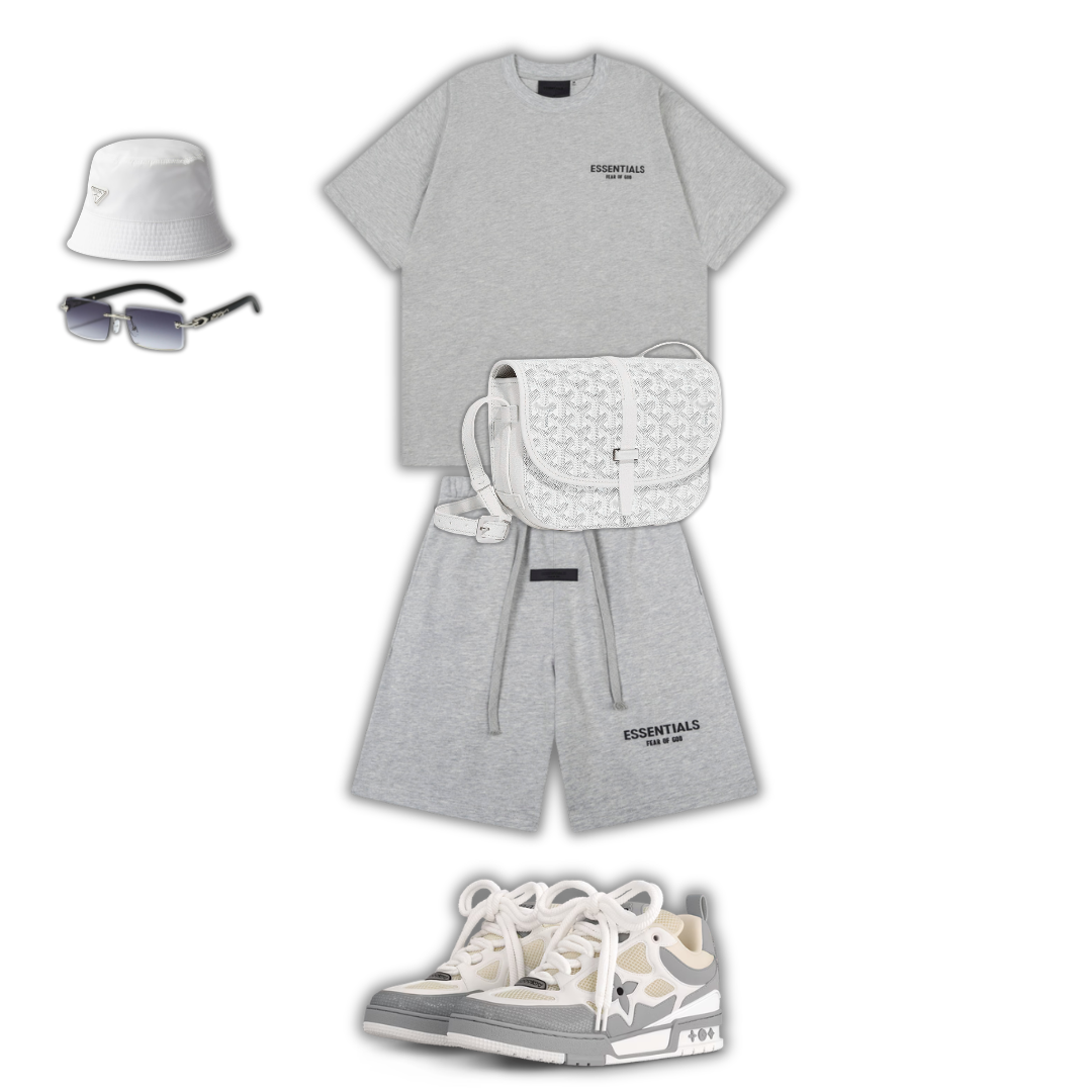 OUTFIT BB + BOLSO + GORRA + GAFAS + ZAPATILLAS