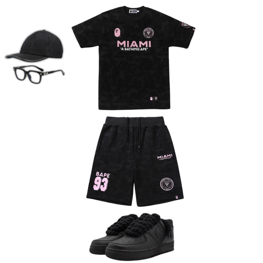 OUTFIT BB + BOLSO + GORRA + GAFAS + ZAPATILLAS