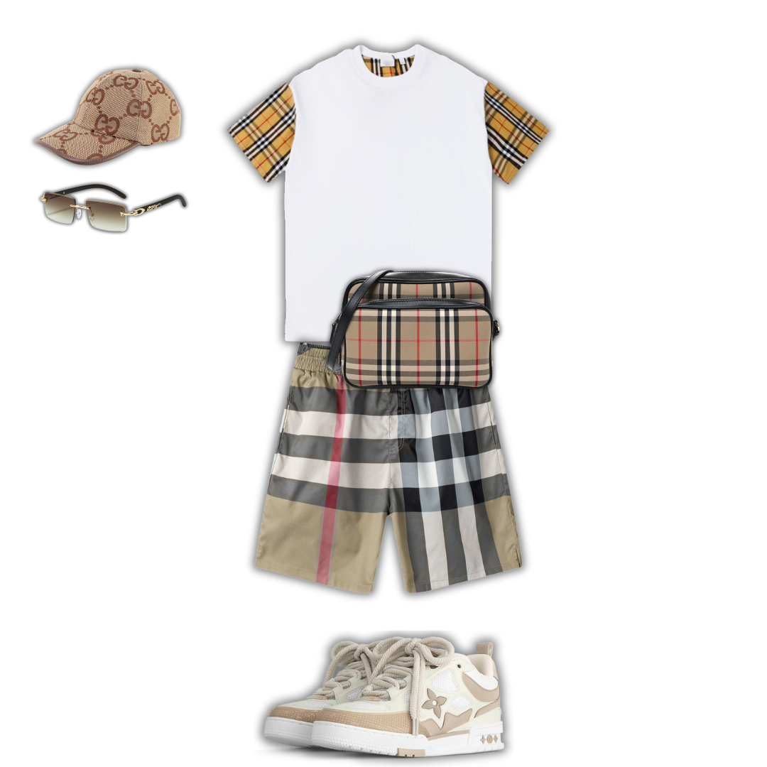 OUTFIT BB + BOLSO + GORRA + GAFAS + ZAPATILLAS