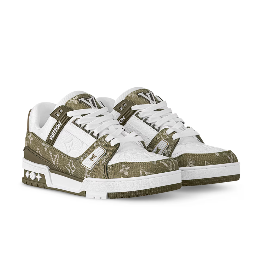 LV MONOGRAM OLIVE GREEN TRAINER