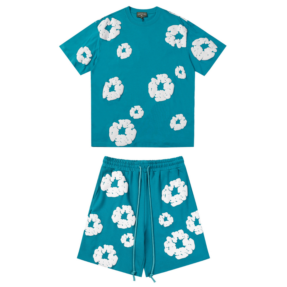 DENIM TEARS DAZZLING BLUE SHORT SET