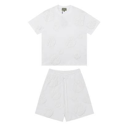 DENIM TEARS TRIPLE WHITE SHORT SET