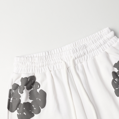 DENIM TEARS WHITE GREY SHORT SET