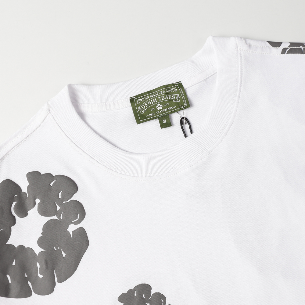 DENIM TEARS WHITE GREY SHORT SET