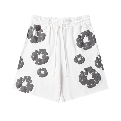 DENIM TEARS WHITE GREY SHORT SET