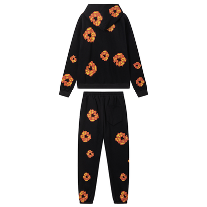 DENIM TEARS BLACK ORANGE TRACKSUIT