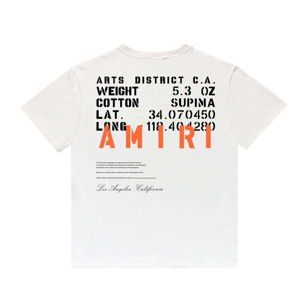 AMR MILITARY BLACK SPECS STENCIL T-SHIRT