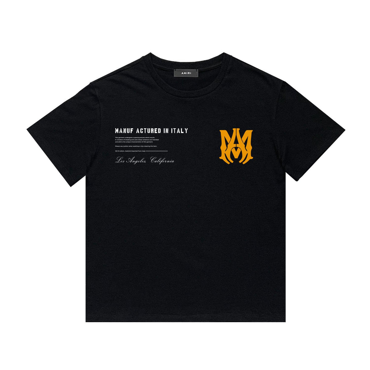 AMR MILITARY BLACK SPECS STENCIL T-SHIRT