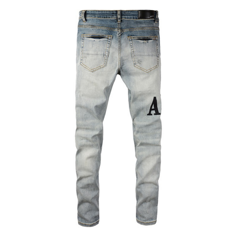 AMR BLACK LOGO JEANS