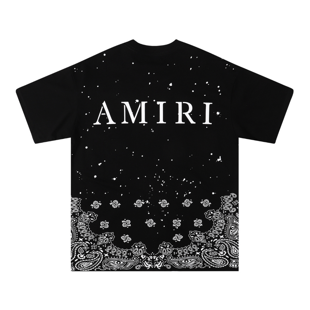AMR BANDANA BLEACH PAINT SPLATTER T-SHIRT