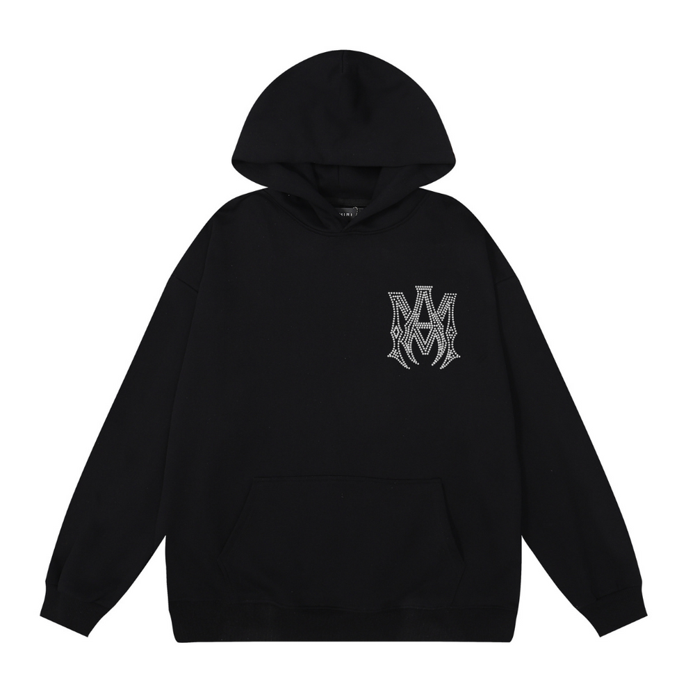 AMR SILVER LOGO HOODIE