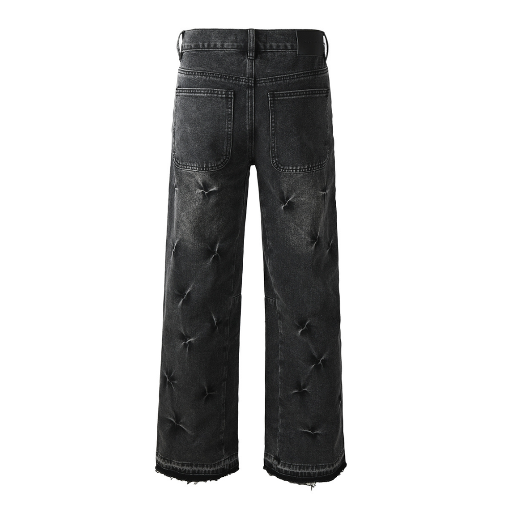 PURPLE FLARED BLACK JEANS