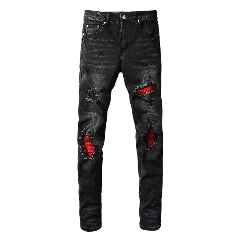 RED PATCH JEANS