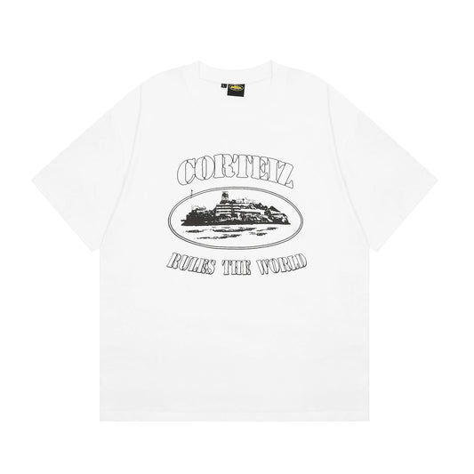 WHITE BLACK ALCATRAZ T-SHIRT